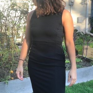 Side Zip Black Dress - Gap